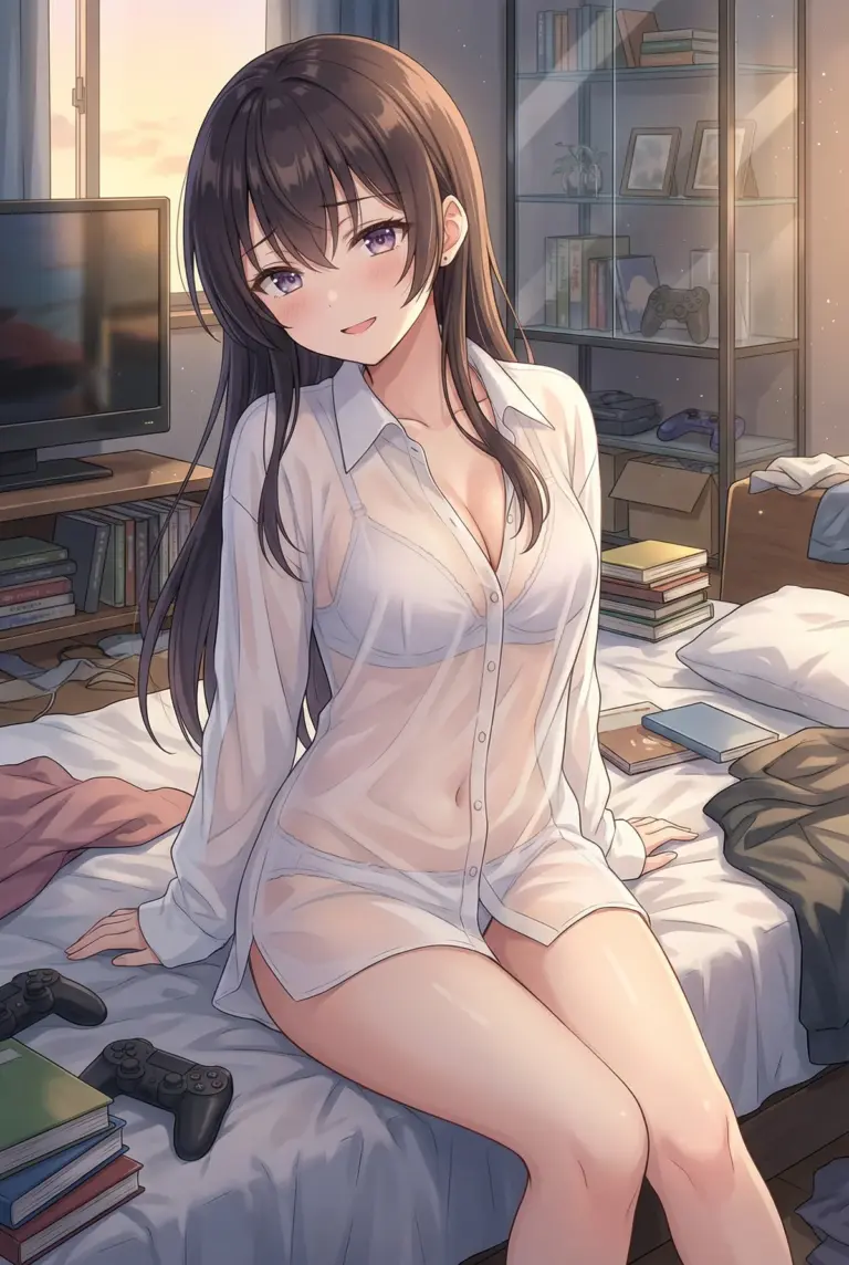 【周防有希】お部屋でデレ顔？透けシャツの誘惑