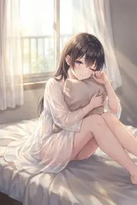 【周防 有希】朝日の差し込む寝室で、眠たげなひととき