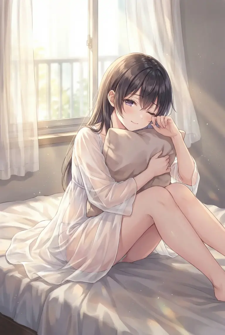 【周防 有希】朝日の差し込む寝室で、眠たげなひととき