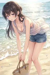 【周防 有希】夏の海辺で魅せる涼姿