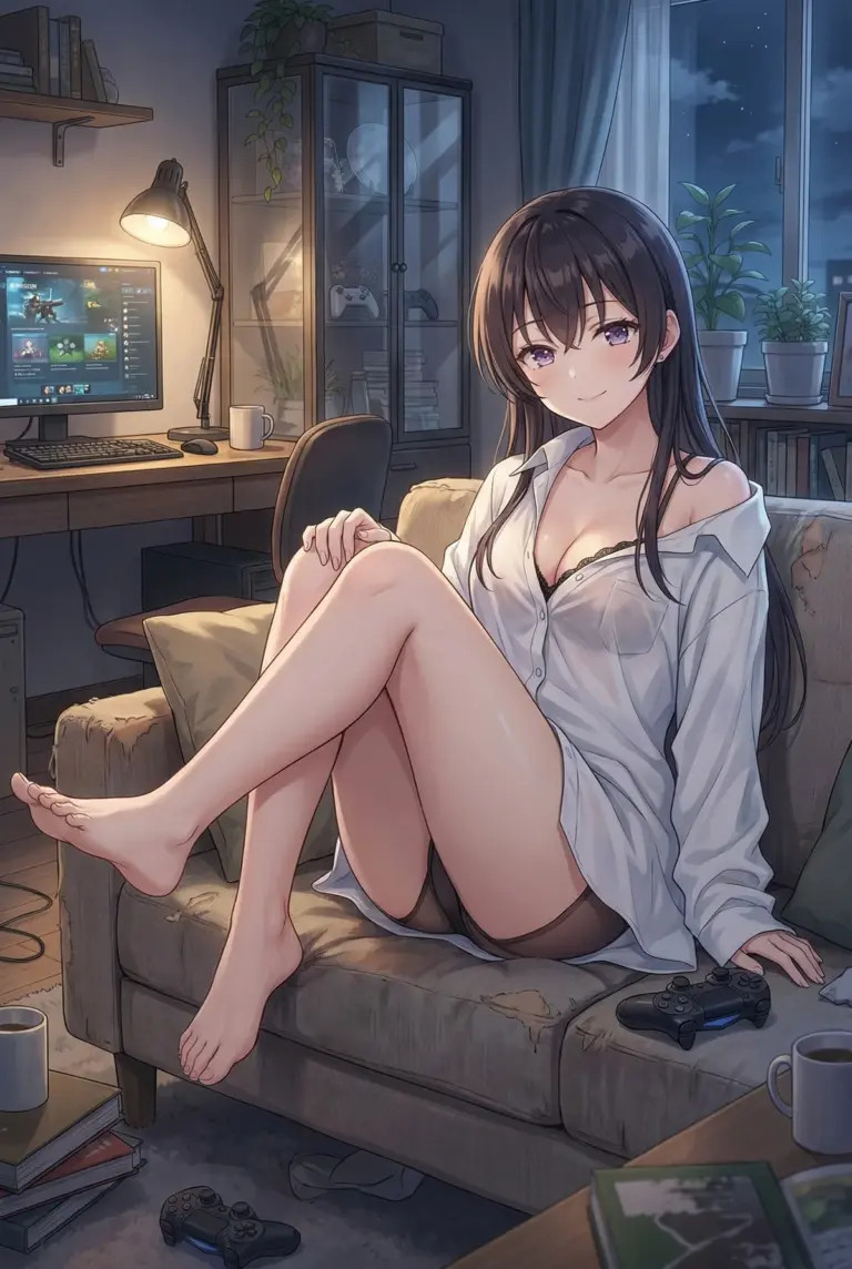 【周防 有希】夜長のゲームと魅惑のくつろぎ