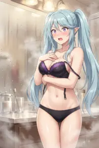 【イプシロン】湯上りのバスルームで恥じらう姿