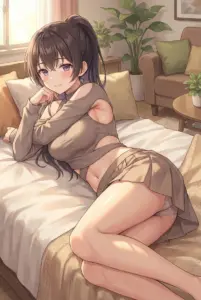 Yuki Suo: Relaxing in bed with a charming smile