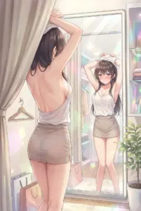 【周防 有希】鏡越しの試着姿と秘密の素顔