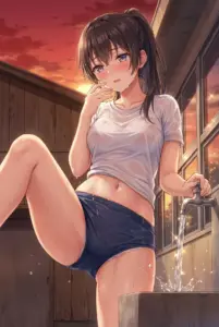 Yuki Suou: A Steamy Summer Evening Under the Sunset