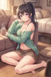 【周防 有希】くつろぎタイム、ドキッとする部屋着